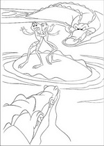 coloring page Princess and the Frog